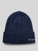 COLUMBIA Beanie mit Label-Stitching Modell 'WATCH' Blau