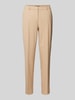 More & More Regular Fit Stoffhose mit Bügelfalten Beige