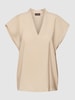 Taifun Blouseshirt met V-hals Hazelnootbruin
