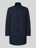 MCNEAL Lange jas met opstaande kraag en steekzakken Donkerblauw