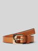 Marc O'Polo Riem van stijlvol runderleer met contrastkleurige stitching Cognac