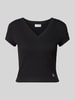Calvin Klein Jeans T-shirt z detalem z logo Czarny