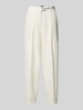 Cambio Loose Fit Bundfaltenhose mit verkürztem Schnitt Modell 'ELAINE' Offwhite