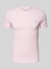 Polo Ralph Lauren T-Shirt mit Label-Stitching Hellrosa