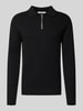 SELECTED HOMME Regular fit gebreide pullover van biologisch katoen, model 'DANE' Zwart
