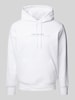 Calvin Klein Jeans Hoodie mit Label-Print Weiss