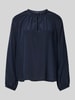 Luisa Cerano Blouse met druppelvormige hals Marineblauw