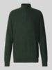 Fynch-Hatton Strickpullover mit Troyer-Kragen Bottle