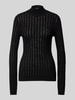 BOSS Strickpullover mit Strukturmuster Black