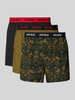 HUGO Boxershorts mit elastischem Logo-Bund im 3er-Pack Khaki
