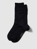 camano Socken mit Ripp-Optik im 2er-Pack Modell 'SHADOW' Dunkelblau