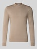 Antony Morato Slim Fit Strickpullover aus Viskose-Mix mit Stehkragen Sand