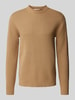 SELECTED HOMME Strickpullover mit Rundhalsausschnitt Modell 'DANE' Beige