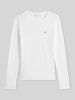 Tommy Hilfiger Slim fit shirt met lange mouwen van puur katoen Ecru