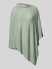 OPUS Poncho met asymmetrische opstaande kraag, model 'ASKILi' Mintgroen