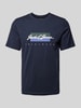 Jack & Jones T-shirt met labelprint, model 'WAYNE' Donkerblauw