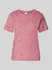 ICHI T-Shirt mit Motiv-Stitching Modell 'CAMINO' Rosa