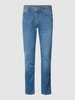 Christian Berg Men Slim fit jeans met stretch Lichtblauw gemêleerd