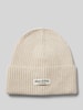 Marc O'Polo Beanie aus reiner Baumwolle mit breitem Umschlag Offwhite