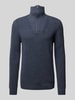 RAGMAN Gebreide pullover met ribboorden Marineblauw