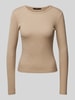 Vero Moda Regular Fit Langarmshirt aus Baumwoll-Mix mit Effektgarn Modell 'CHLOE' Silber Melange