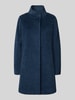 ICONS Cinzia Rocca Wollen jas met opstaande kraag Donkerblauw