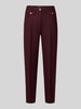Cambio Stoffen broek met viscose en persplooien, model 'KRYSTAL' Bordeaux