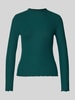 ONLY Slim Fit Langarmshirt mit Viskose-Anteil Modell 'EMMA' Dunkelgruen