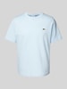 Lacoste T-shirt met labelpatch Lichtblauw