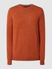 Christian Berg Men Pullover van merinowolmix Terracotta gemêleerd