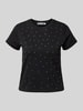 Review T-Shirt mit Ziersteinbesatz Black