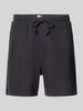Tommy Jeans Relaxed fit sweatshort met structuurmotief Zwart