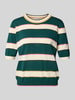 Jake*s Casual slim fit pullover van puur katoen Flessengroen