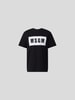 MSGM T-Shirt mit Label-Print Schwarz