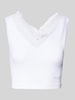 Guess Crop Top in Ripp-Optik Modell 'RAQUEL' Weiss