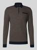 bugatti Slim fit poloshirt met labeldetail Cognac