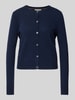 Christian Berg Woman Cardigan met doorknoopsluiting Donkerblauw