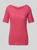 Marc O'Polo Regular fit T-shirt met boothals Felroze