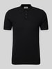 Drykorn Slim Fit Poloshirt mit Strukturmuster Modell 'TRITON' Black