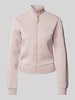 Guess Activewear Sweatjacke mit Label-Prägung am Arm Modell 'NEW ALLIE SCUBA' Taupe