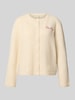 ONLY Regular Fit Strickjacke mit Rundhalsausschnitt Modell 'EVIA' Sand