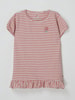 Basefield T-shirt met volantzoom  Koraal