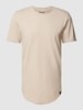 Only & Sons T-shirt met afgeronde zoom, model 'MATT' Beige