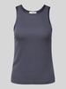 Mango Tanktop mit Feinripp Modell 'BALI' Marine