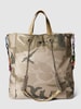 Stuff Maker Torba tote z detalem z logo Oliwkowy