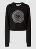 Kendall & Kylie Cropped Sweatshirt mit Logo-Applikation  Black