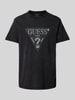 Guess T-shirt met labelprint Zwart