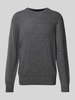 Marc O'Polo Regular fit pullover van tweedgaren  Antraciet