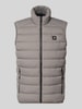 Marc O'Polo Regular Fit Weste mit Logo-Patch Hellgrau
