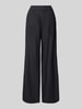 mbyM Wide Leg Stoffhose aus Viskose-Baumwoll-Leinen-Mix Modell 'Asaka' Black